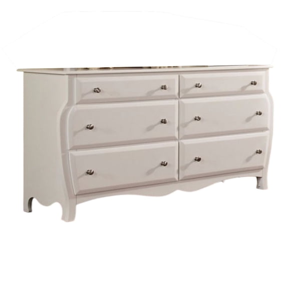 Benzara Fascinating Cottage Style Wooden Dresser For Kids, White