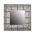 thumbnail image 1 of Benzara BM148587 Unadorned Rustic Framed Baldwin Mirror, Gray, 1 of 2