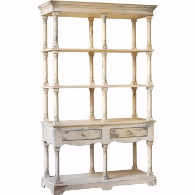 Vintage Style French Country Bookcase, White