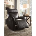 thumbnail image 1 of Benzara BM154324 Riso Rocker Recliner, Black Leather-Aire, 1 of 5