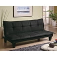 thumbnail image 1 of Benzara BM158147 30.5 x 70.5 x 35 in. Casual Padded Convertible Sofa Bed, Black, 1 of 2