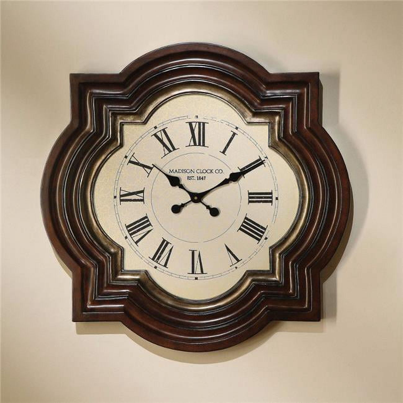 Benzara BM158825 Conventional Style Wall Clock, Brown - Walmart.com
