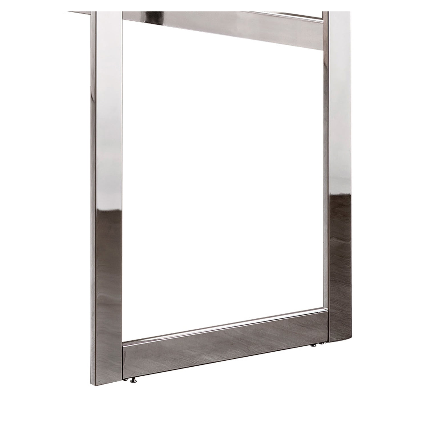 Silver Chrome Metal Writing Desk with Openwork Shelf