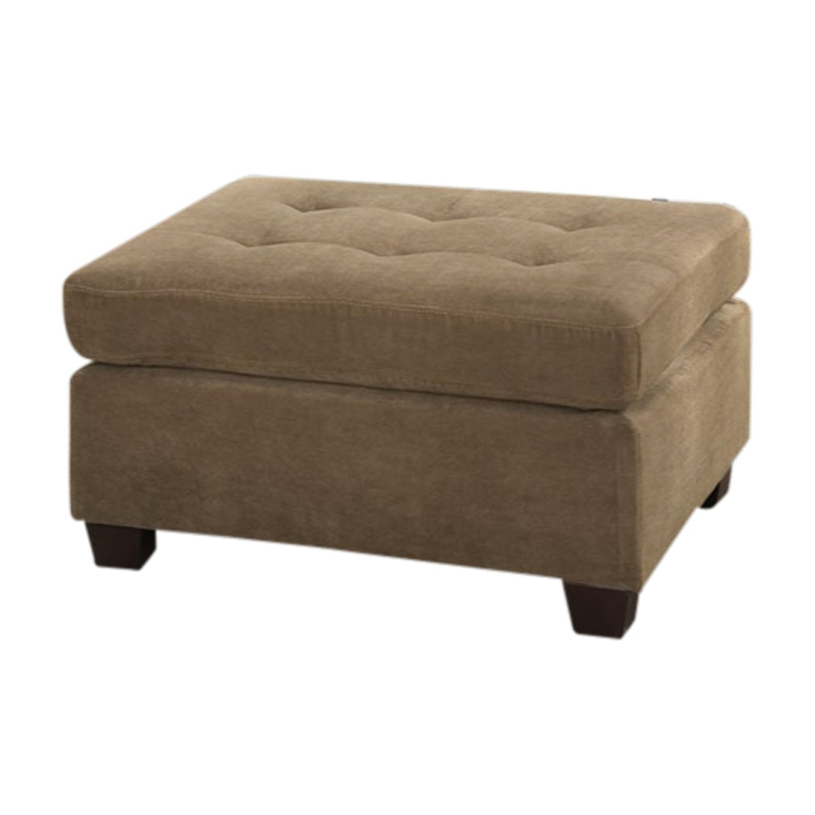 Benzara BM166754 20 x 36 x 26 in. Waffle Suede Fabric Cocktail Ottoman