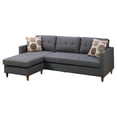 thumbnail image 1 of Benzara BM168771 33 x 59 x 86 in. Polyfiber Sectional with Pillows, Gray - 2 Piece, 1 of 1