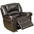 thumbnail image 1 of Benzara Individual Fun Bonded Leather & Plywood Recliner/Glider in Brown, 1 of 5