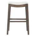 thumbnail image 1 of Benzara Upholstered Barstool, Stone Wash Brown-Color:Rustic Java Brown, 1 of 5