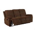 thumbnail image 1 of Benzara BM177908 Transitional Style Chenille Fabric Double Recliners Sofa, Brown - 38.62 x 38.62 x 76 in., 1 of 1