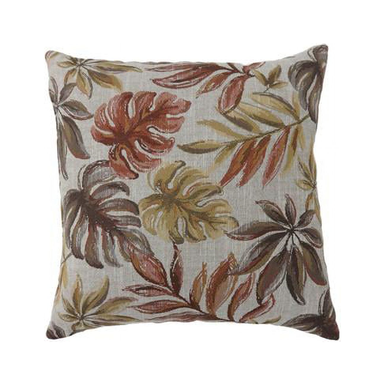 Benzara BM177974 Contemporary Style Leaf Designed Throw Pillows, Red