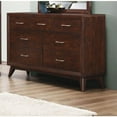 thumbnail image 1 of Benzara BM182720 Wooden Dresser with 7 Drawers, Coffee Brown, 1 of 1
