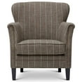 thumbnail image 1 of Benzara BM183585 Fabric Upholstered Wooden Accent Chair with Nail Head Trim, Mocha Brown & Gray - 39 x 33 x 33 in., 1 of 2