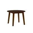 thumbnail image 1 of Benzara BM184071 Wooden Round Table with Drop Down Leaf, Caramel Brown, 1 of 3