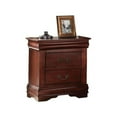 thumbnail image 1 of Benzara BM185918 23.54 x 15.43 x 21.26 in. Wooden Nightstand with Two Drawers, Cherry Brown, 1 of 3