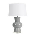 thumbnail image 1 of Benzara BM188184 Single Gourd Ceramic Table Lamp with Flared Round Shade - Gray & White - 17 x 17 x 28 in., 1 of 2