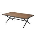 thumbnail image 1 of Benzara BM191488 Wooden Coffee Table with Steel Trestle Base, Brown and Black, 1 of 2
