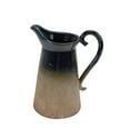 thumbnail image 1 of Benzara BM191700 Traditional Ceramic Pitcher with Handle - Brown & Black - 9.5 x 6.25 x 11 in., 1 of 1