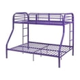 thumbnail image 1 of Benzara BM193786 Contemporary Style Metal Twin Over Full Bunk Bed with Two Side Ladders - Purple - 56 x 79 x 56 in., 1 of 3