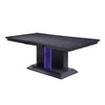 thumbnail image 1 of Benzara BM193903 Wooden Dining Table with LED Light - Black - 76 x 40 x 30 in., 1 of 5