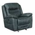 thumbnail image 1 of Benzara BM196664 Fabric Upholstered Metal Power Recliner Chair with Cushion Armrest & Adjustable Headrest, Black, 1 of 5