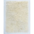 thumbnail image 1 of Benzara BM201553 7 x 5 ft. Shag Style Latex Free Hand Woven Wool Rug, White, 1 of 4