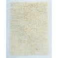 thumbnail image 1 of Benzara BM201554 9 x 6 ft. Shag Style Latex Free Hand Woven Wool Rug, White, 1 of 4