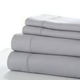 thumbnail image 1 of Benzara BM202222 Fano Full Size Sheet Set with Embroidered Hem, Gray - 4 Piece, 1 of 2