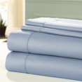 thumbnail image 1 of Benzara BM202498 Nancy 1200 Thread Count Twin Size Cotton Sheet Set, Light Blue - 4 Piece, 1 of 2