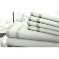 thumbnail image 1 of Benzara BM202813 Lille Queen Size Sheet Set with Double Satin Band, Green - 6 Piece, 1 of 2