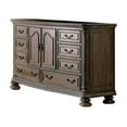thumbnail image 1 of Benzara BM203242 8 Drawers Wooden Dresser with Cabinet & Carving Details, Brown, 1 of 4