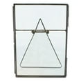 thumbnail image 1 of Benzara BM230273 7 in. Vertical Display Metal Easel Frame with Glass Panel, Antique Gray, 1 of 3