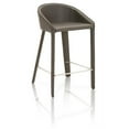 thumbnail image 1 of Bonded Leather Upholstered Counter Stool With Foot rest Shadow Black, 1 of 3