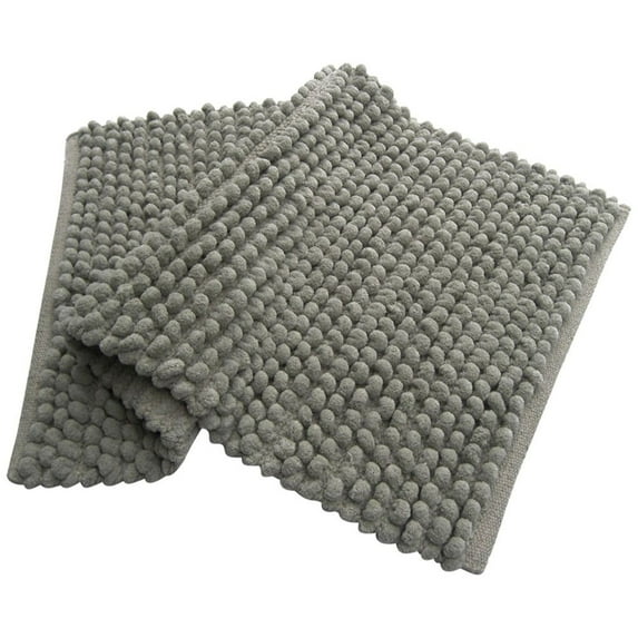 Benzara CHB022-3 Plush Solid Pebbles Rug-Color:Gray