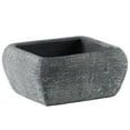 thumbnail image 1 of Benzara Cement Recessed Lip Low Square Pot With Tapered Bottom-Color:Gray, 1 of 1
