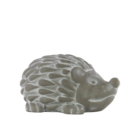Benzara Cemented Hedgehog Figurine-Color:Gray