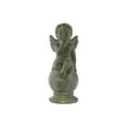 thumbnail image 1 of Benzara Cemented Sitting Cherub Figurine On Spherical Pedestal, 1 of 1