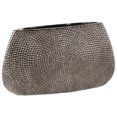 thumbnail image 1 of Benzara Ceramic Elliptical Vase With Pimpled Pattern-Color:Silver, 1 of 1