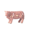 thumbnail image 1 of Benzara Ceramic Standing Beef Cut Chart Figurine in Gloss Finish-Color:Pink, 1 of 1
