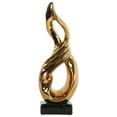 thumbnail image 1 of Benzara Ceramic Standing Infinity Abstract Sculpture on Rectangle Base-Color:Gold, 1 of 2