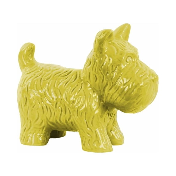 Benzara Ceramic Standing Welsh Terrier Dog Figurine-Color:Yellow