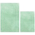 thumbnail image 1 of Benzara Classic 2 Piece Cotton Bath Rug Set-Color:Mint Green, 1 of 5