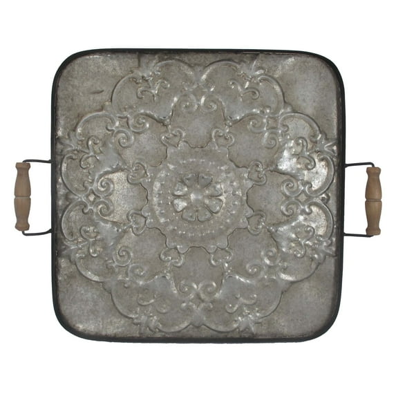Benzara Classic Fashioned Ravello Tray, Square