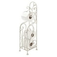 thumbnail image 1 of Benzara Classic Free standing Metal Toilet Paper Holder Off White, 1 of 6