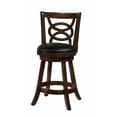 thumbnail image 1 of Benjara Comfortable Counter Height Stool Upholstered Seat, Black And Brown, Set of 2, 1 of 2