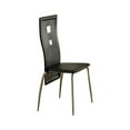 thumbnail image 1 of Benzara Contemporary Metal Dining Chair With Cutout Back, Set Of 2, Black And Chrome, 1 of 2