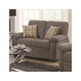 thumbnail image 1 of Benzara Contemporary Micro Velvet/Wood Loveseat With Cushioned Armrests, Light Gray, 1 of 2