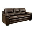 thumbnail image 1 of Contemporary Sofa In Leatherette With Tufted Back Brown, 1 of 6