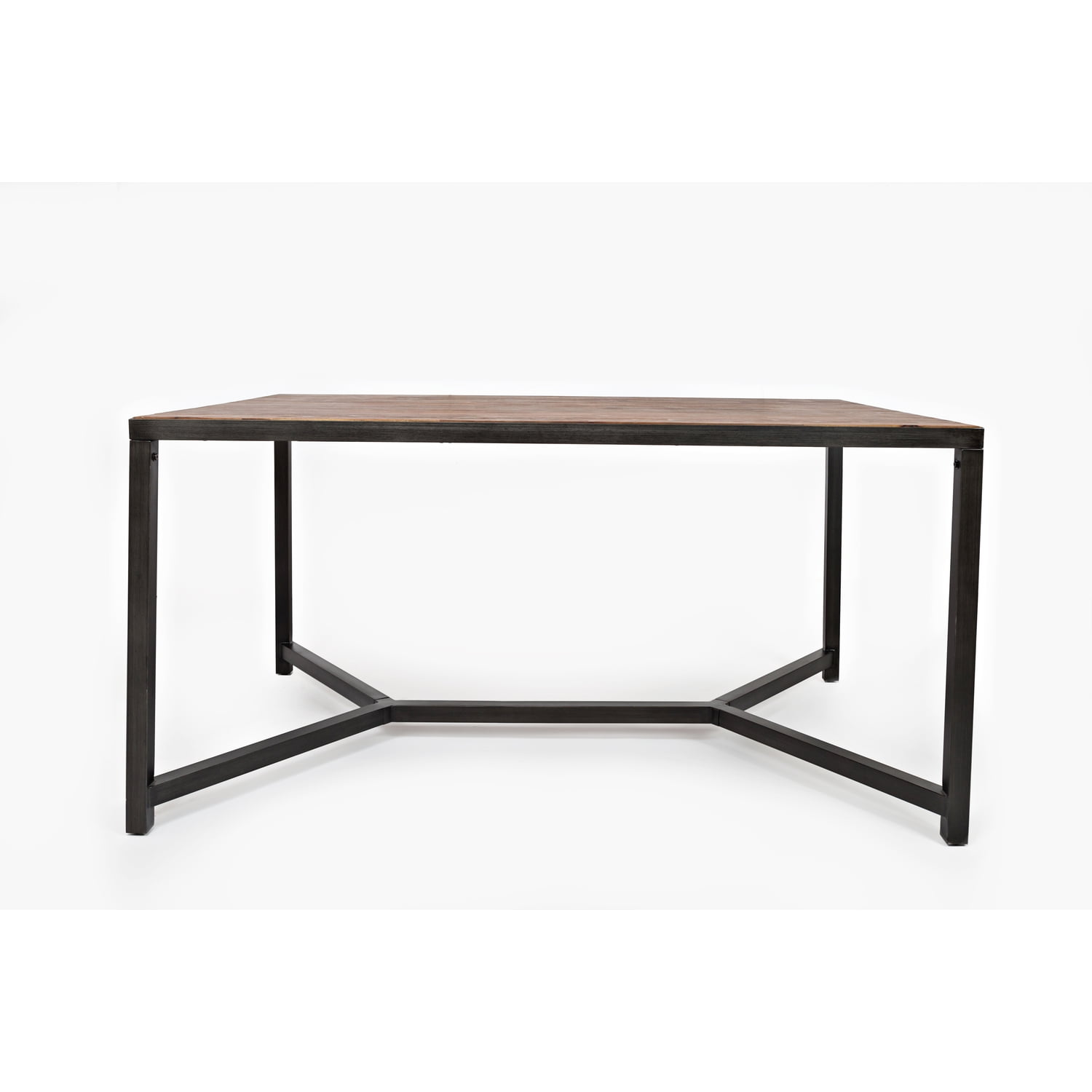 Benzara Contemporary Style Wood And Metal Dining Table With Rustic