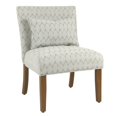 thumbnail image 1 of Benzara Fabric Upholstered Wooden Accent Chair with Printed Medallion Pattern, Brown and Red-Color:Brown and Gray, 1 of 2