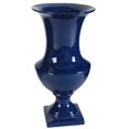 thumbnail image 1 of Benzara Flared Ceramic Urn On Base-Color:Blue, 1 of 1