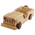 thumbnail image 1 of Benzara Handcrafted Open Jeep Wooden Toy for Kids, Brown, 1 of 4